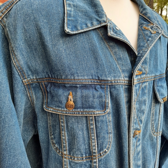 Lee Vintage 90's Denim Trucker Jacket Unisex Spring Blogger - Picture 6 of 12